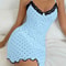 Womens Lace Trim Heart Print Sleeveless Nightdress 4
