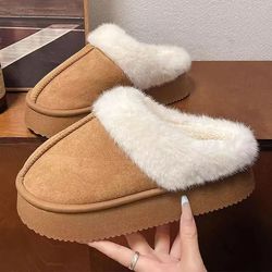 womens ankle snow boots warm indoor outdoor non slip slippers