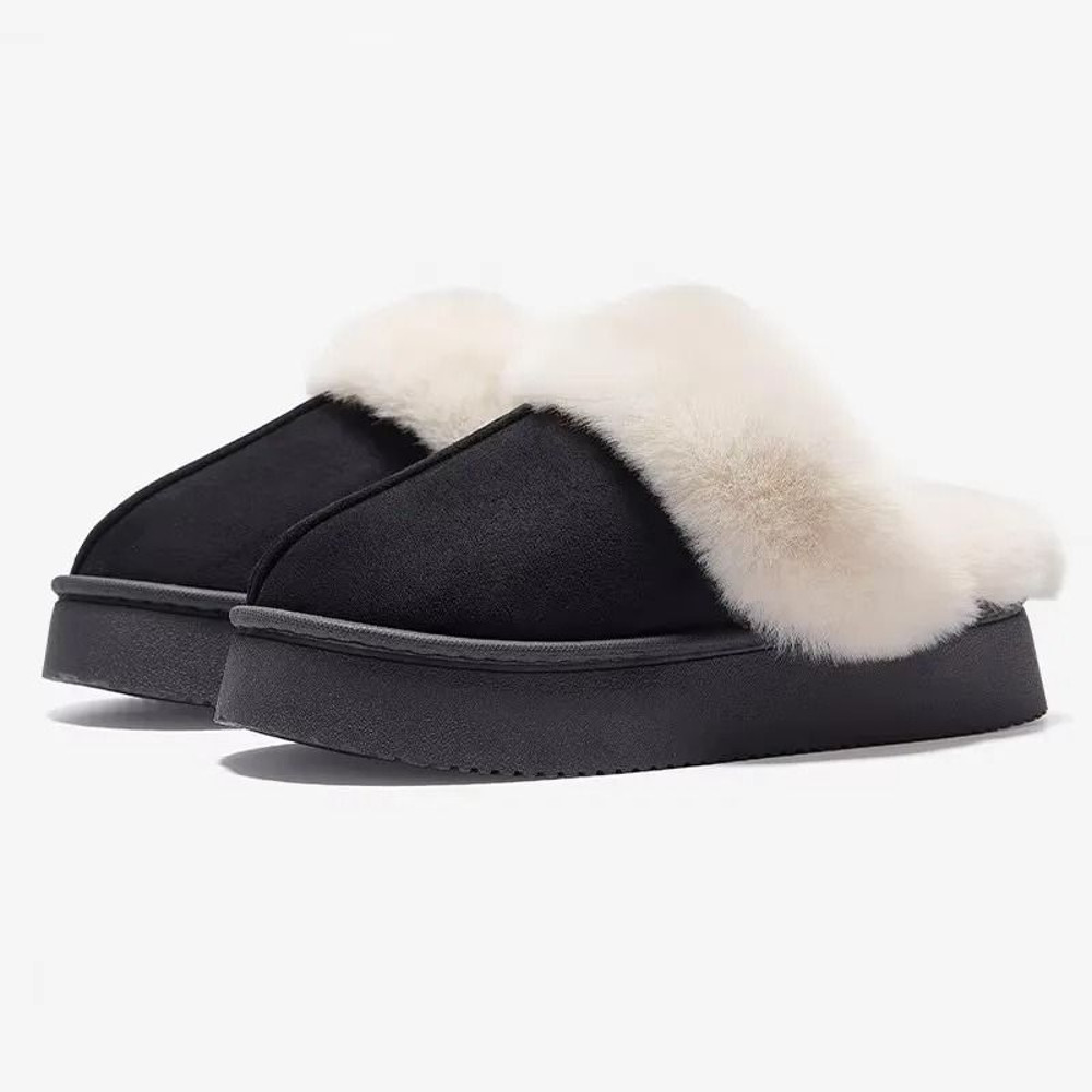 Womens Ankle Snow Boots Warm Indoor Outdoor Non Slip Slippers 7