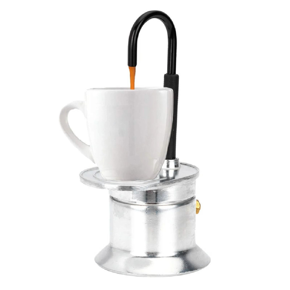 Single Tube Moka Pot 1 Cup 50ml Aluminum Alloy Spout Stovetop Italian Moka Coffee Maker For Outdoor 2