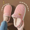 Soft Sole Fuzzy Slippers For Women And Men Winter Warm Plush Cotton Shoes 9