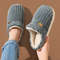 Soft Sole Fuzzy Slippers For Women And Men Winter Warm Plush Cotton Shoes 7