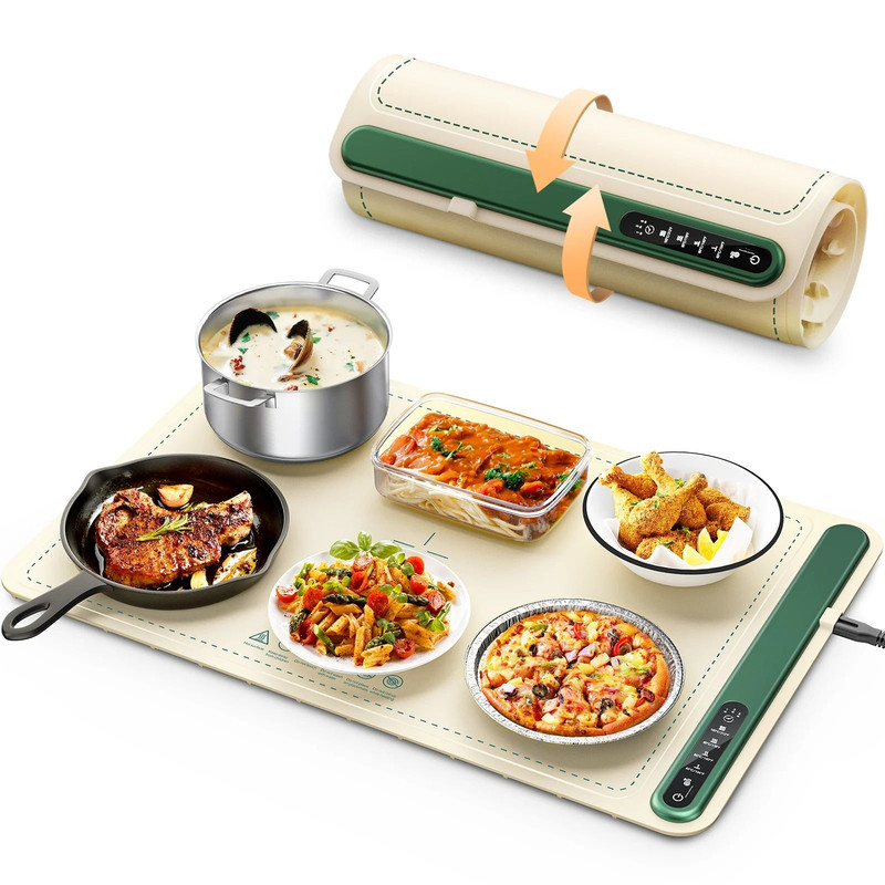 Roll Up Food Heating Pad With Fast Heating Silicone Hot Plate And Adjustable Temperature 8