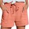 Womens Casual High Waisted Pleated Wide Leg Shorts With Loose Cuffs 8