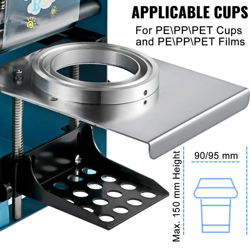 Manual Cup Sealer Machine With Heating Technology For 90 And 95 Mm Cups 5