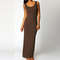 Sleeveless Women High Stretch Maxi Dress 3