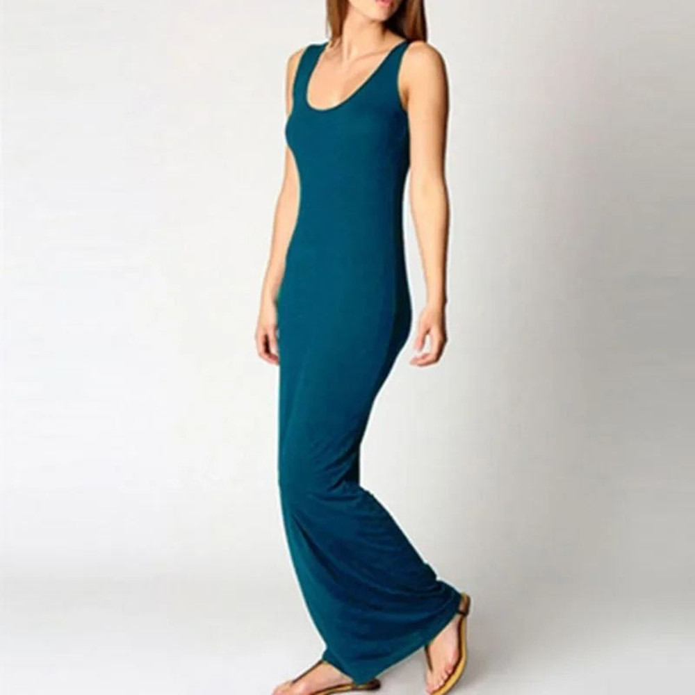 Sleeveless Women High Stretch Maxi Dress 25