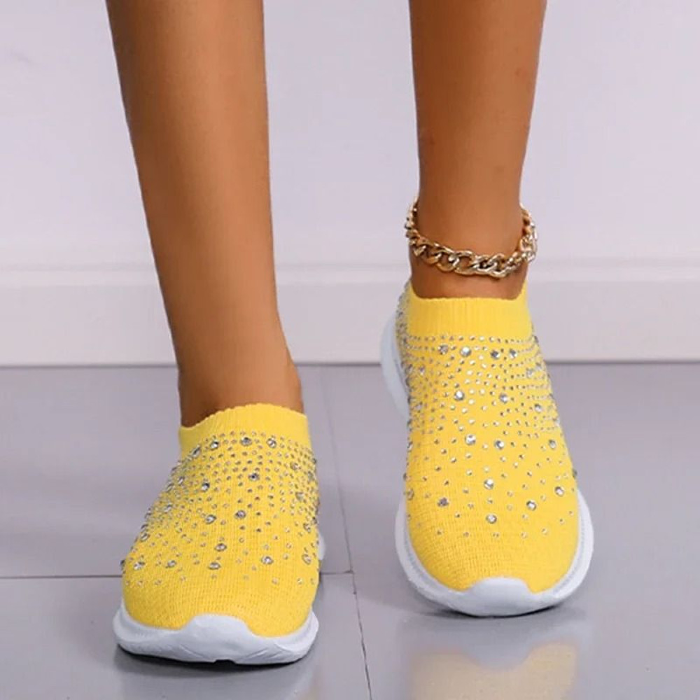 Shining Crystal Flats Mesh Sneakers For Women 2