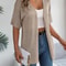 Spring Summer Knitted Cardigan Casual Solid Color Hollow Out Tops For Women 11