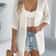 Spring Summer Knitted Cardigan Casual Solid Color Hollow Out Tops For Women 8