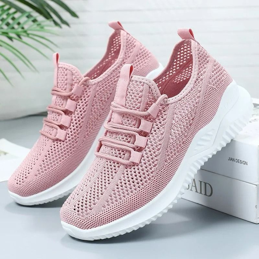 Summer Casual Flats Comfort Soft Bottom Sports Shoes Breathable Mesh Lightweight Sneakers 0