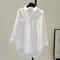 Long Sleeve White Women Shirt Casual Loose Office Button Blouse 0