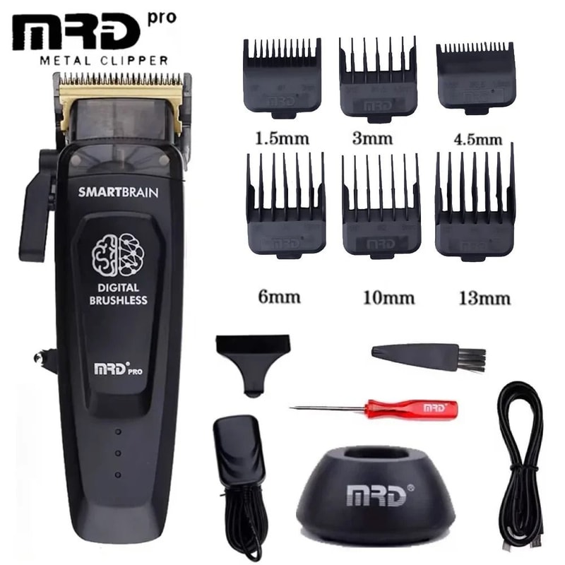 Smart Brain Hair Clipper Professional Full Metal Cordless Trimmer With Digital Brushless Motor 11