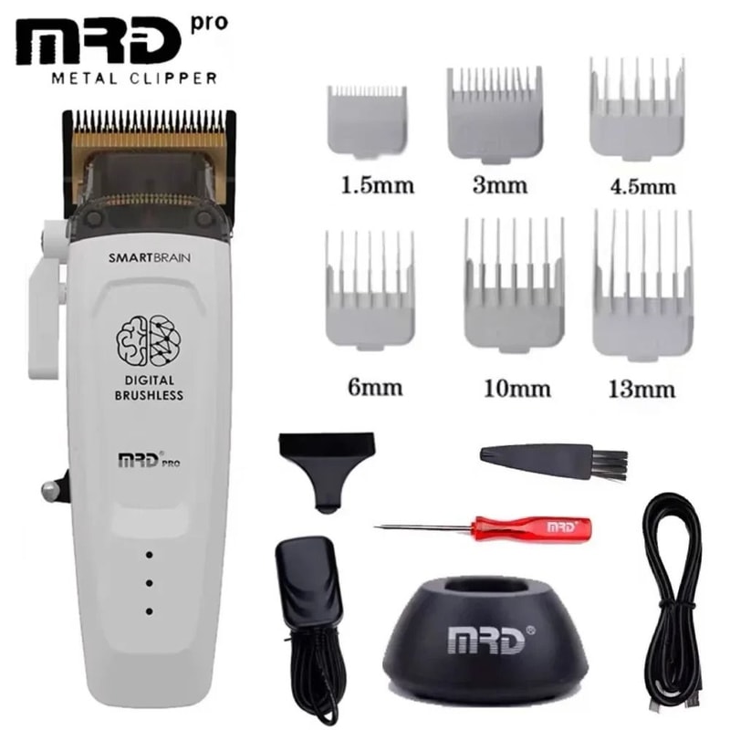 Smart Brain Hair Clipper Professional Full Metal Cordless Trimmer With Digital Brushless Motor 13