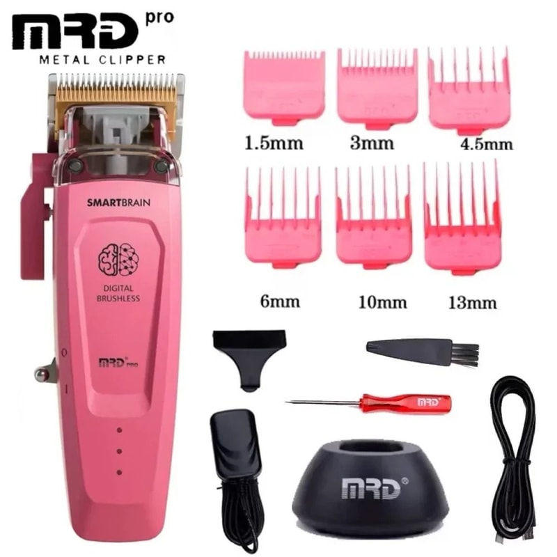 Smart Brain Hair Clipper Professional Full Metal Cordless Trimmer With Digital Brushless Motor 5