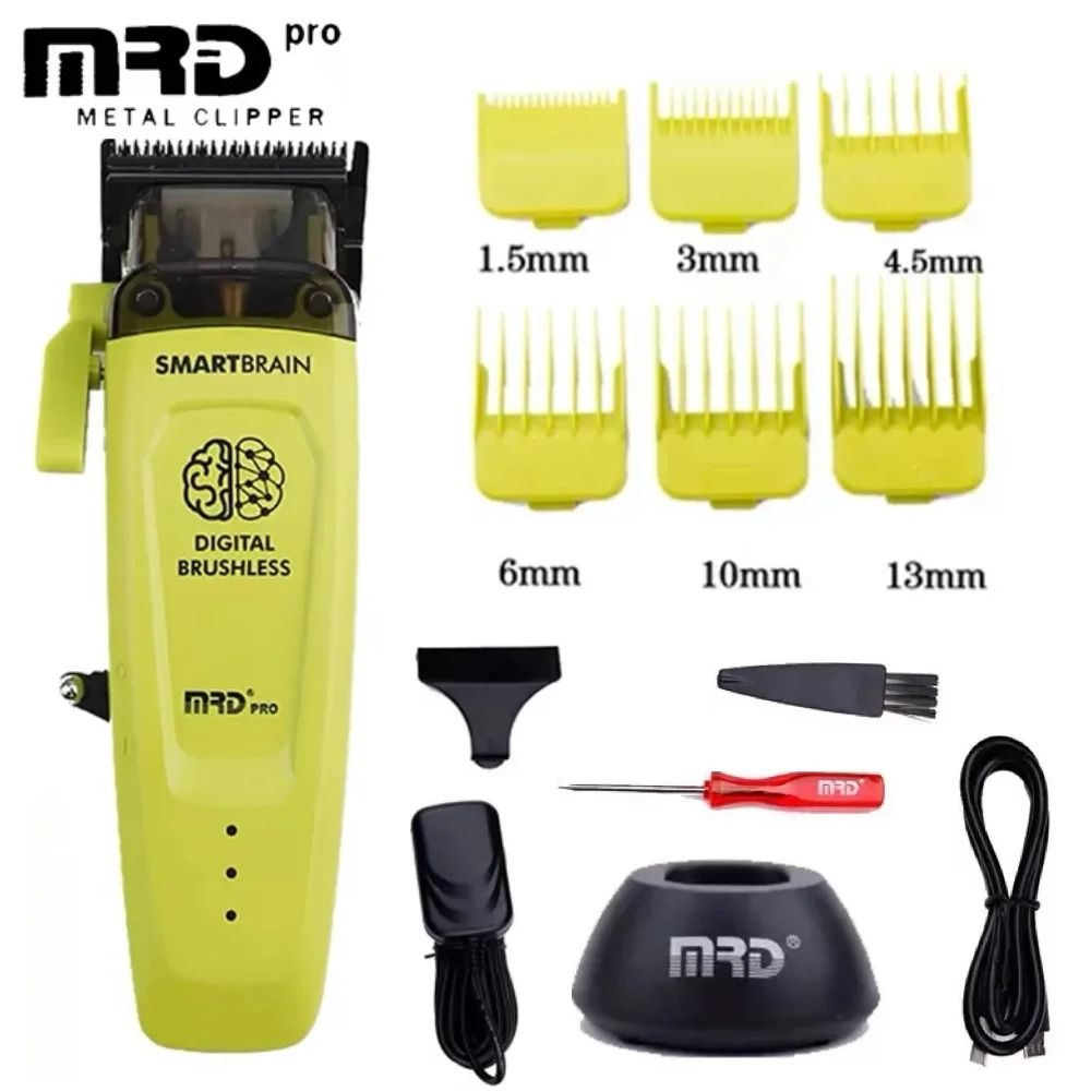 Smart Brain Hair Clipper Professional Full Metal Cordless Trimmer With Digital Brushless Motor 6