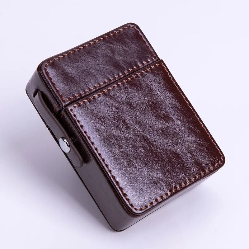Pocket Leather Cigarette Case Lighter Bag Storage Organizer Waterproof Smoking Accessories 9