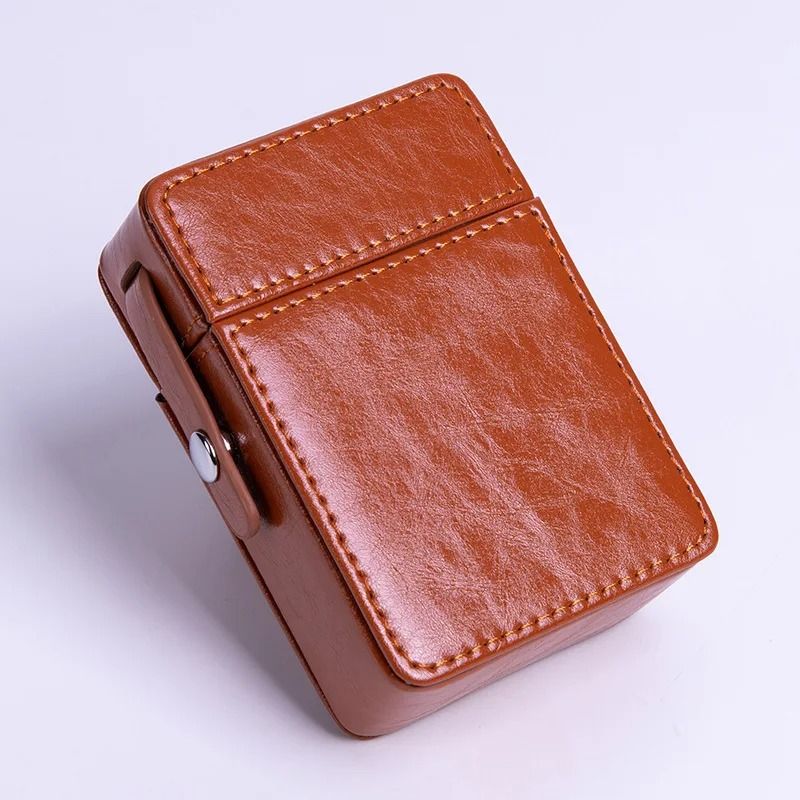 Pocket Leather Cigarette Case Lighter Bag Storage Organizer Waterproof Smoking Accessories 8
