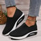 Womens Mesh Breathable Slip On Platform Sneakers Comfortable Air Cushion Walking Shoes 2
