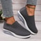 Womens Mesh Breathable Slip On Platform Sneakers Comfortable Air Cushion Walking Shoes 9