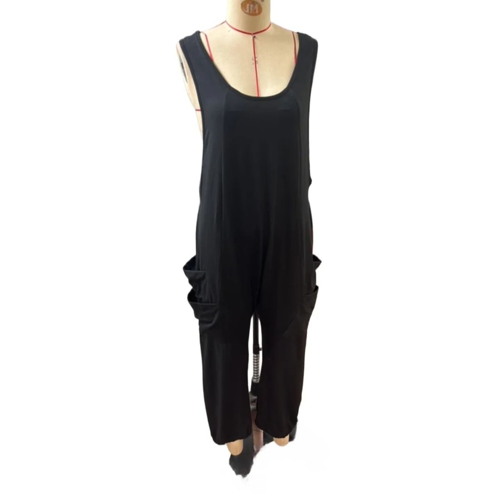 Casual Sleeveless Baggy Harem Jumpsuit Loose Wide Leg Overalls For Women 6