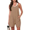 Summer Casual Sleeveless Adjustable Strap Loose Jumpsuit Shorts For Women 13