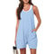 Summer Casual Sleeveless Adjustable Strap Loose Jumpsuit Shorts For Women 7