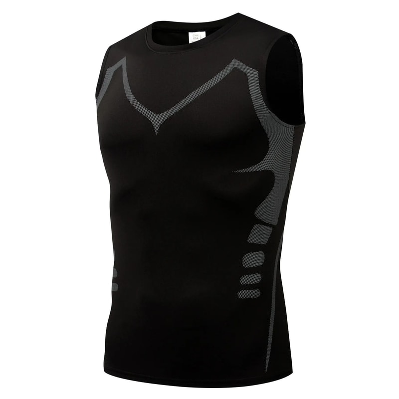 Men Sports Vest Quick Dry Breathable Compression Tank Top For Basketball Training Running Cycling 0