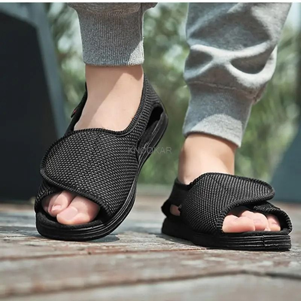 Adjustable Diabetic Widened Shoes NonSlip Breathable Sandals For Swollen Feet And Thumb Valgus Reli 5