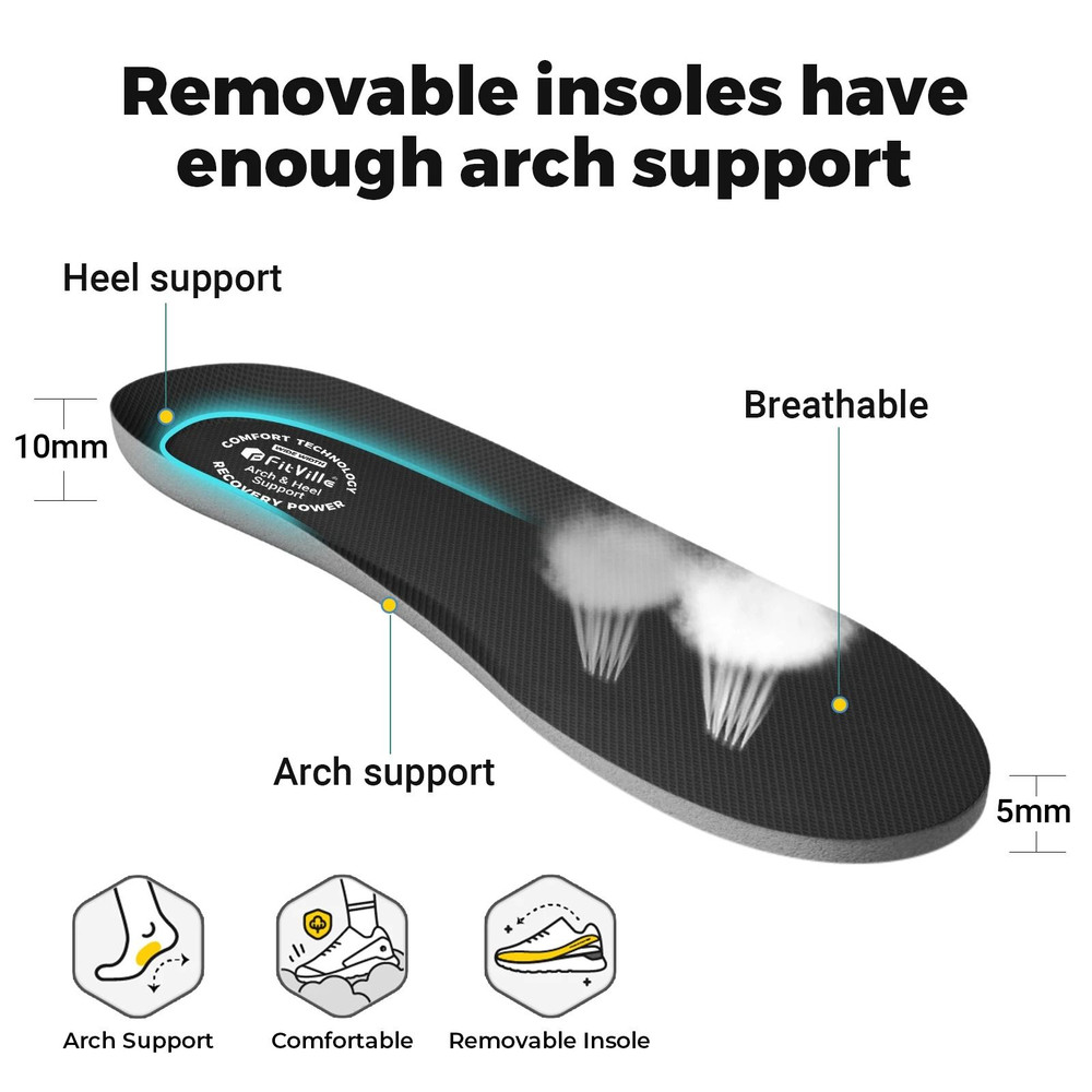 Wide Toe Box Cushioned Running Shoes Extra Wide Breathable Non Slip Sneakers For Men 6