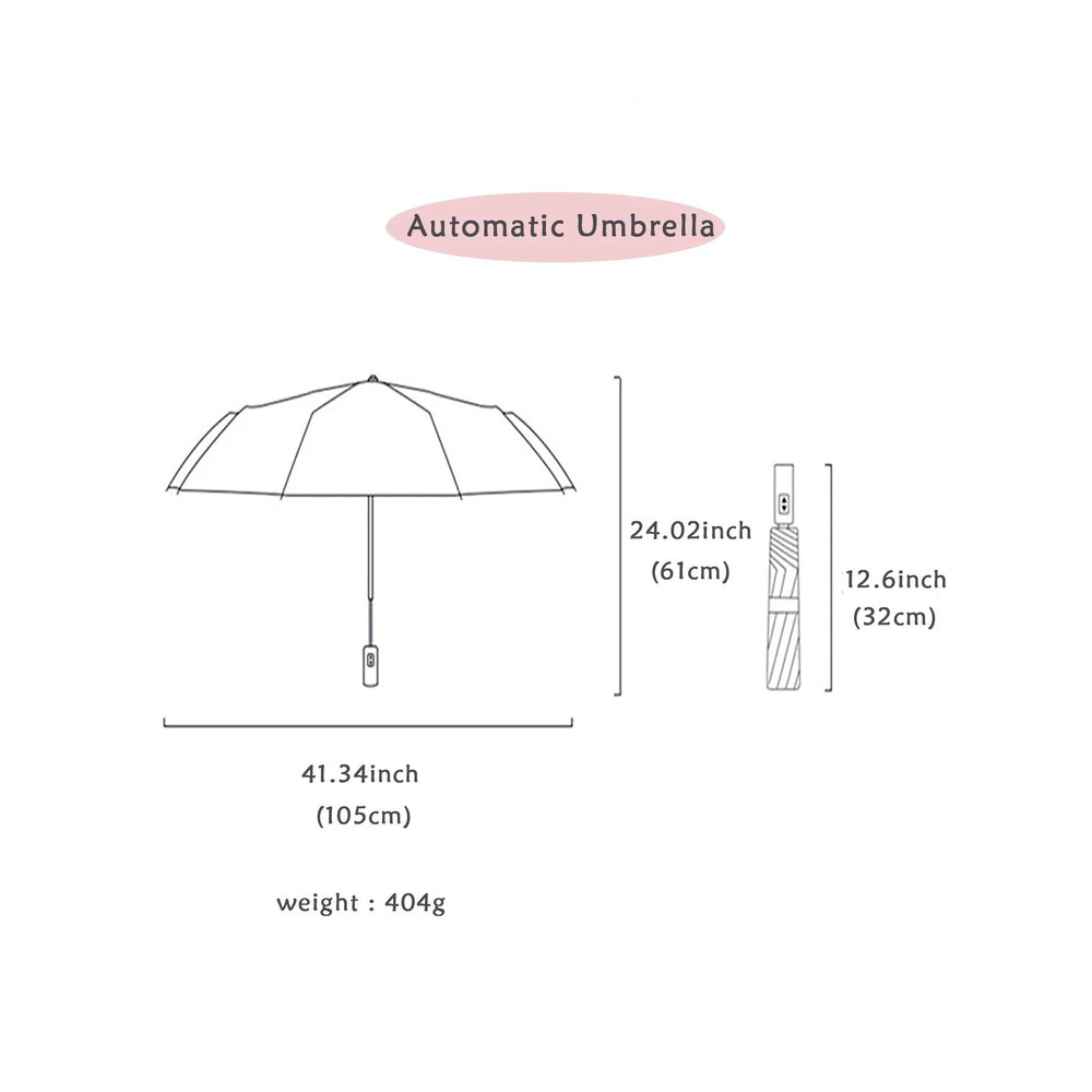 Windproof Double Layer Fully Automatic Folding Umbrella 4