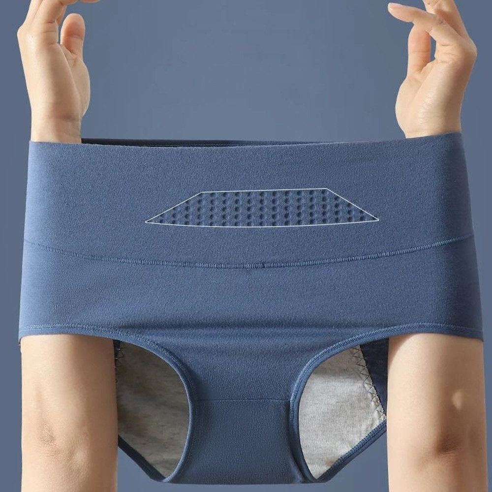 High Waist Leak Proof Cotton Period Panties Plus Size Women Briefs 0