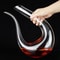 Handmade Crystal Wine Decanter 1500ml Elegant U Shape For Red Wine And Brandy 4