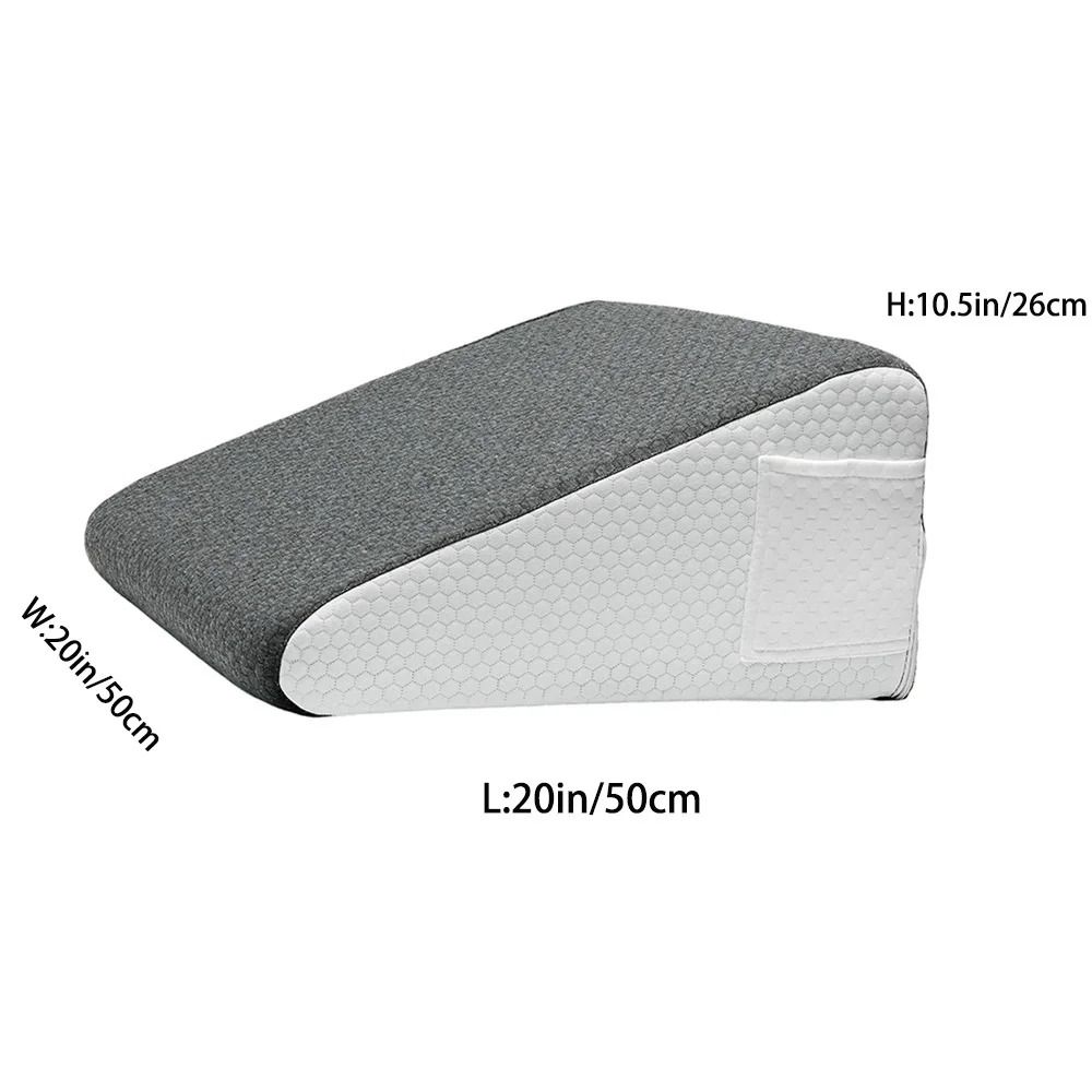 Memory Foam Bed Wedge Pillow For Sleeping And Leg Elevation 6