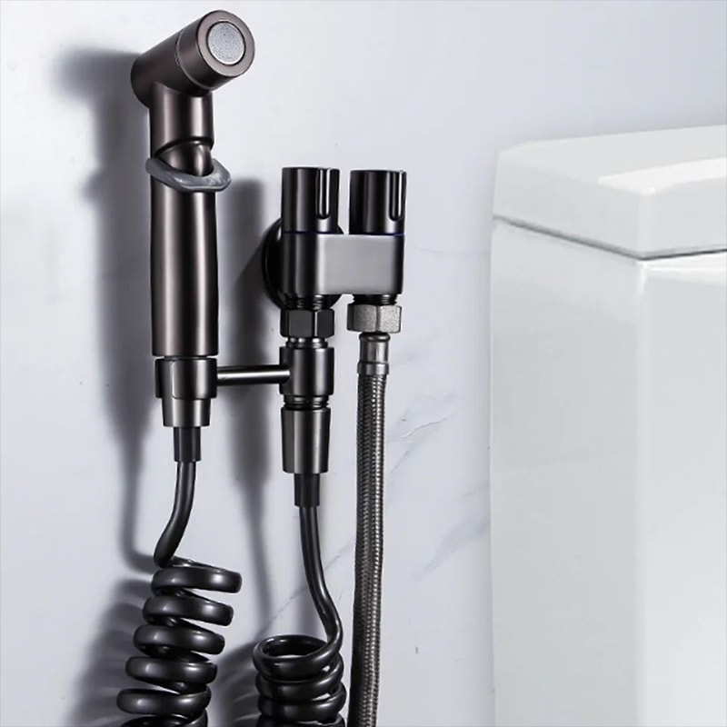 Handheld Toilet Bidet Sprayer Set With Adjustable Pressure And Dual Spray Modes 0