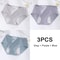3 Pack Women Cotton Menstrual Briefs Leakproof High Absorption Postpartum Underwear 7