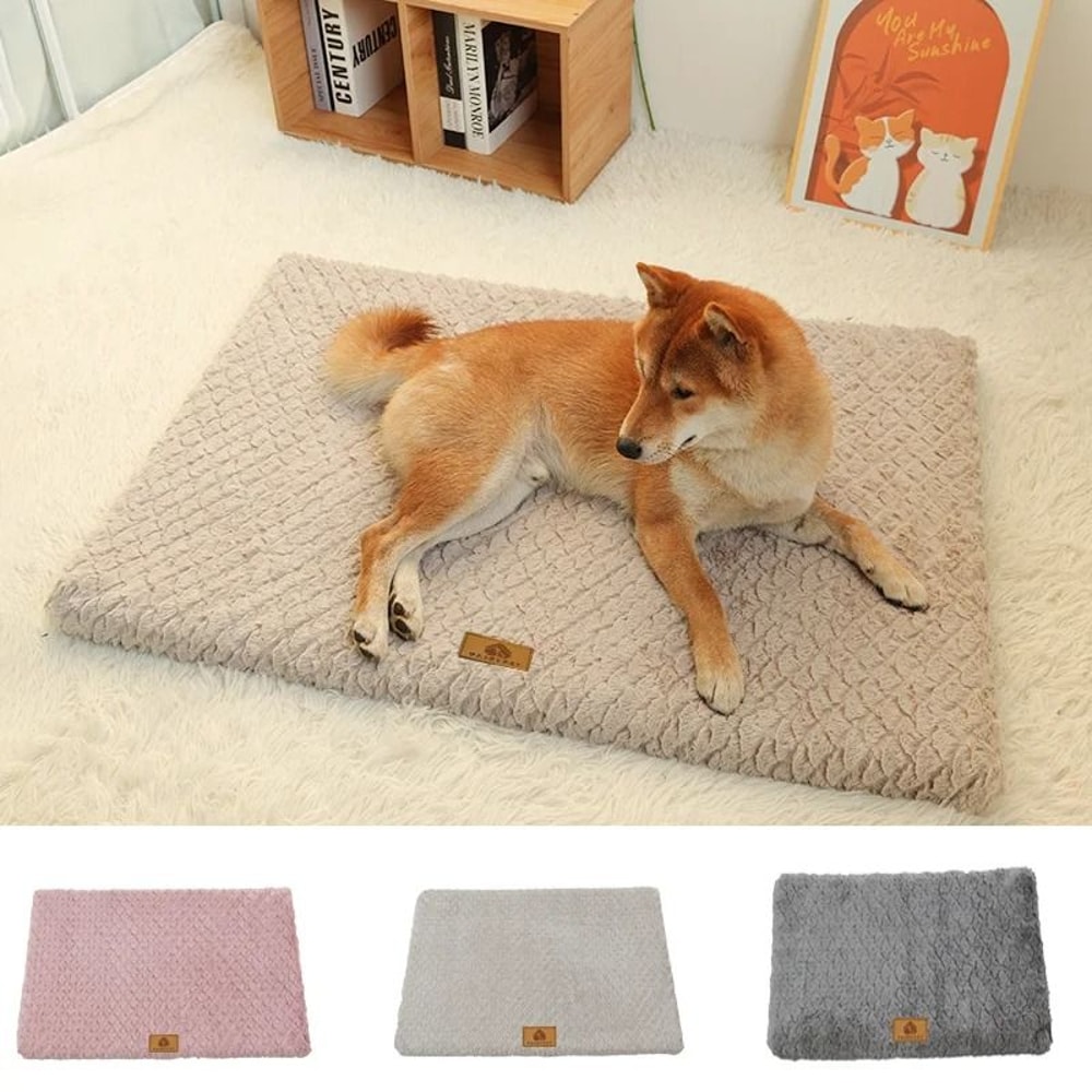 3D Foam Pet Bed With Removable Washable Faux Fur Cover Orthopedic Waterproof Dog Bed Anti Slip Bott 0