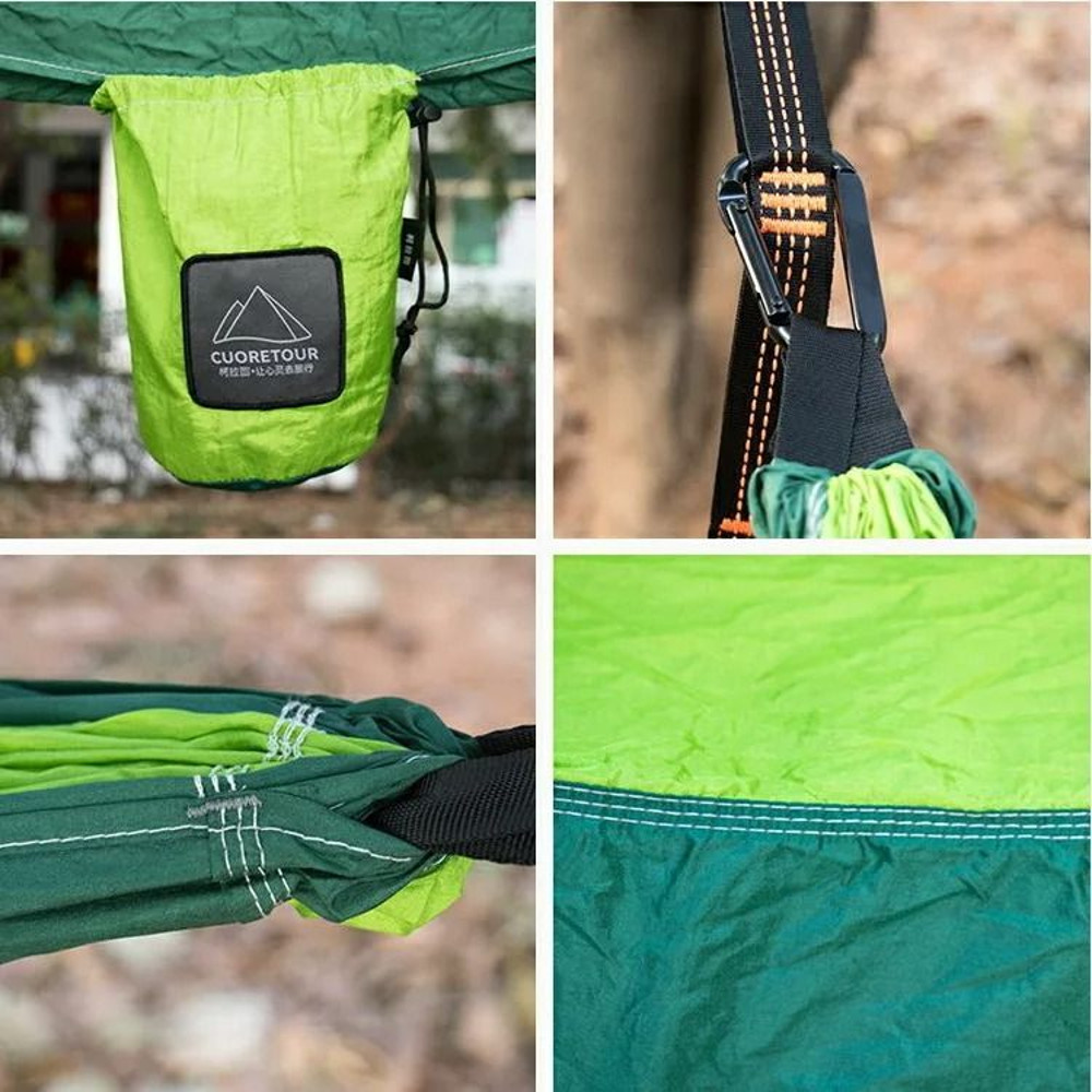 Portable Nylon Parachute Fabric Hammock For Outdoor Camping And Hiking 6