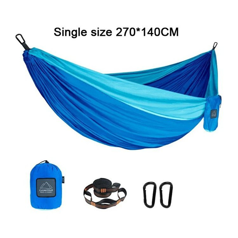 Portable Nylon Parachute Fabric Hammock For Outdoor Camping And Hiking 8