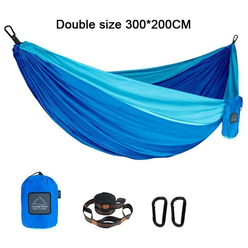Portable Nylon Parachute Fabric Hammock For Outdoor Camping And Hiking 13