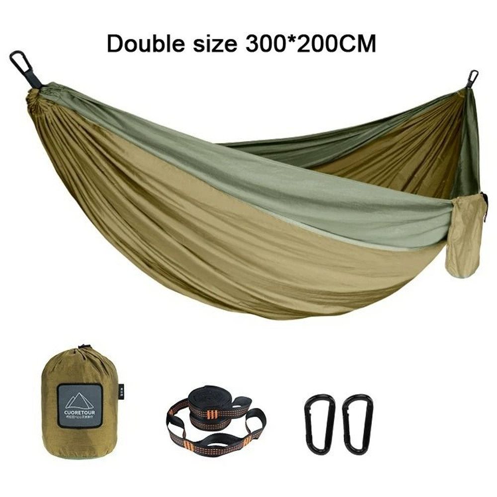 Portable Nylon Parachute Fabric Hammock For Outdoor Camping And Hiking 18