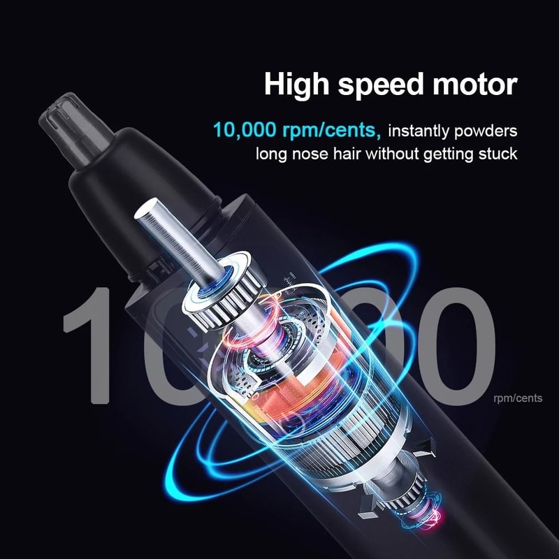 Rechargeable Electric Nose Hair Trimmer With Digital Display MultiFunction Hair Remover For Men And 4