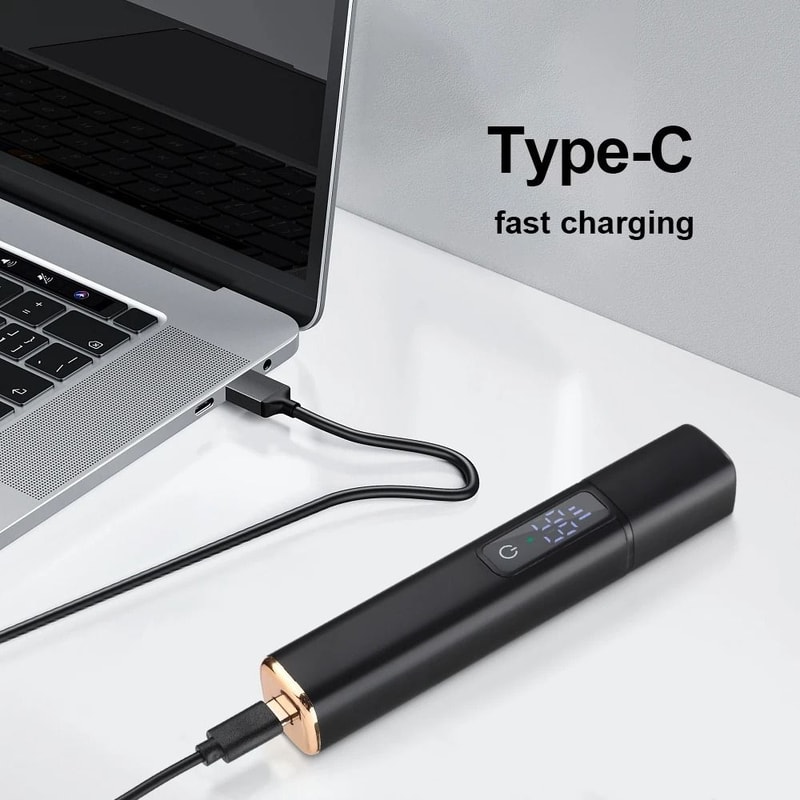 Rechargeable Electric Nose Hair Trimmer With Digital Display MultiFunction Hair Remover For Men And 6