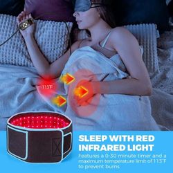 red and infrared light therapy belt 660nm 850nm led slimming and muscle recovery wrap