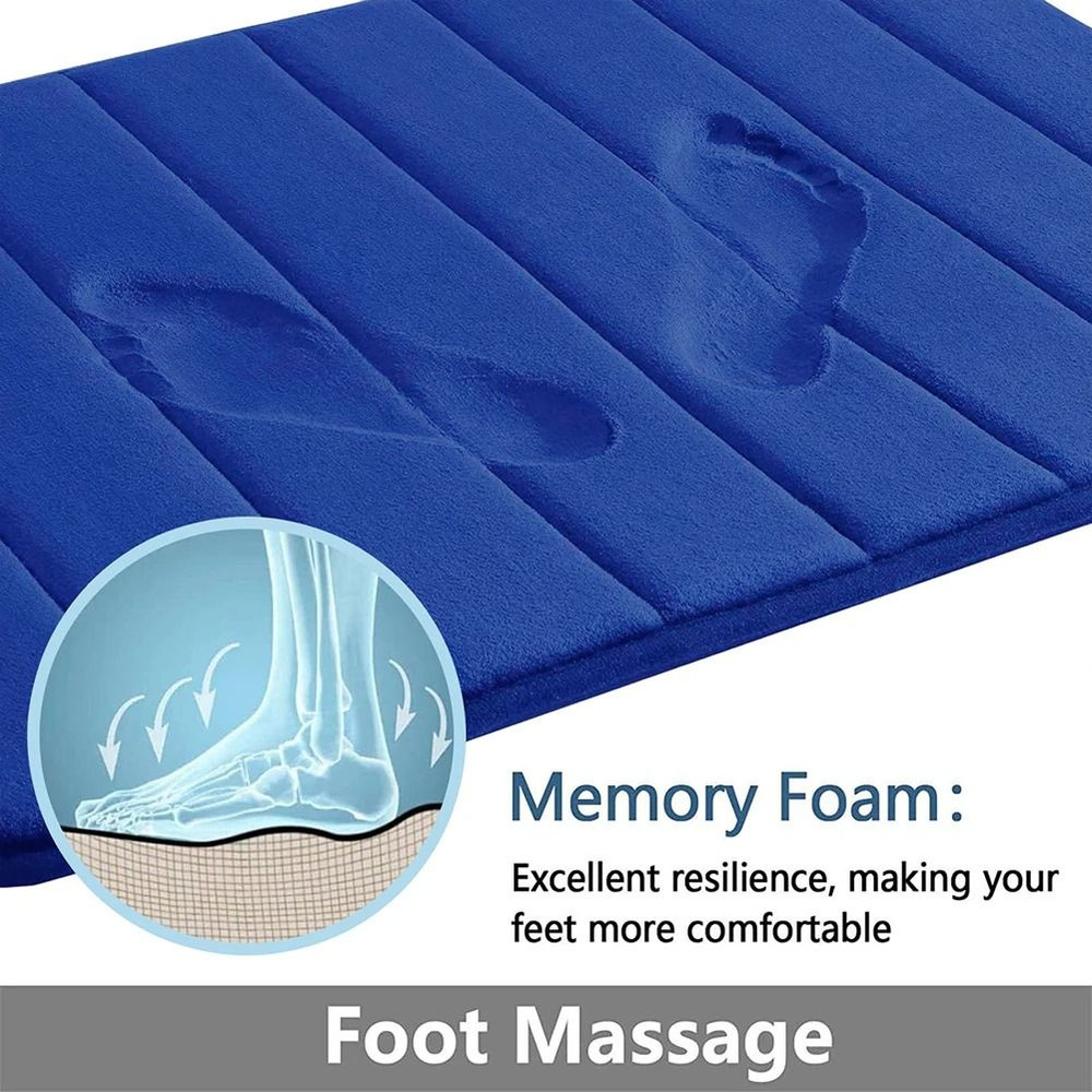 Super Absorbent Memory Foam Bath Mat Set Non Slip Bathroom Rug And Shower Room Doormat 7