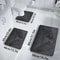 3 Piece Bath Mat Set Nonslip Quick Dry Soft Water Absorbent Machine Washable Bathroom Rugs 0