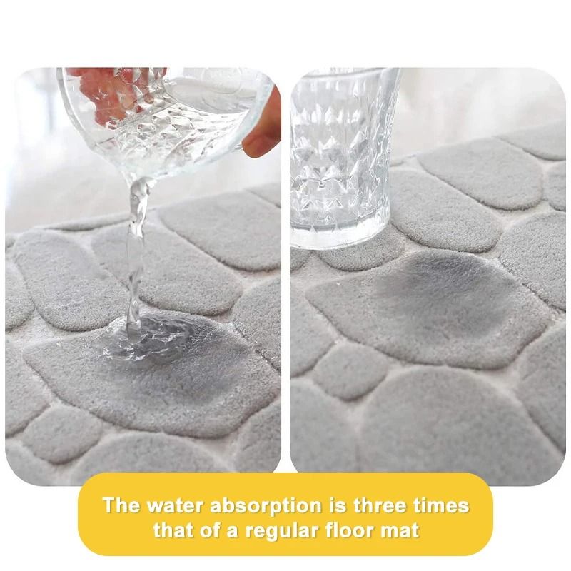 3 Piece Bath Mat Set Nonslip Quick Dry Soft Water Absorbent Machine Washable Bathroom Rugs 1