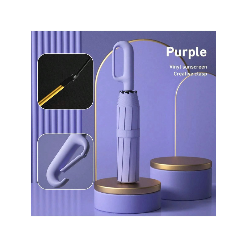 Fully Automatic Windproof Folding Umbrella  Portable Double Layer Design For Men And Women 16