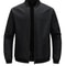 Mens Casual Baseball Collar Jacket Lightweight Solid Color Business And Streetwear Coat 1