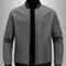 Mens Casual Baseball Collar Jacket Lightweight Solid Color Business And Streetwear Coat 7
